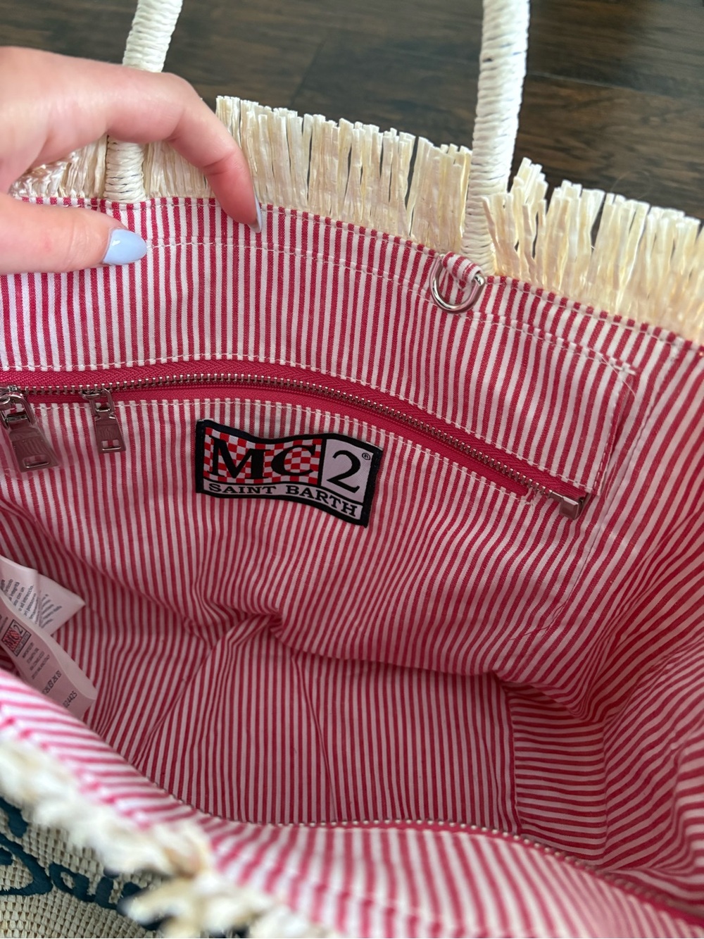 Colette Straw-Effect Tote Bag in Natural - Picture 7 of 10